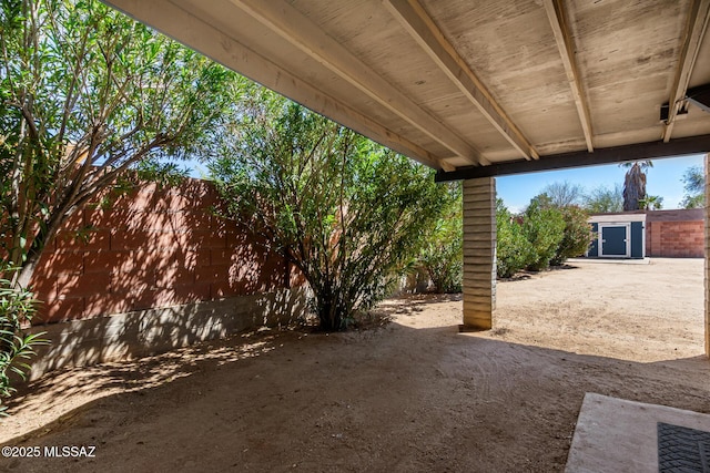 view of patio with fence