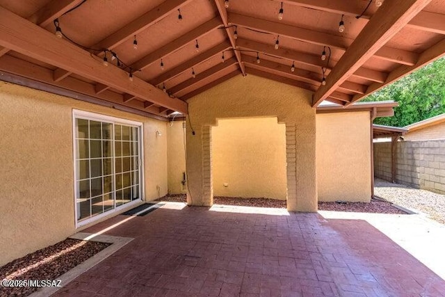 view of patio / terrace with fence