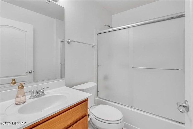 660 W Via Rosaldo, Green Valley, AZ 85614 - full bath featuring toilet, shower / bath combination with glass door, and vanity
