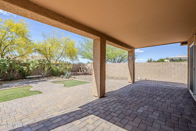 view of patio / terrace with a fenced backyard