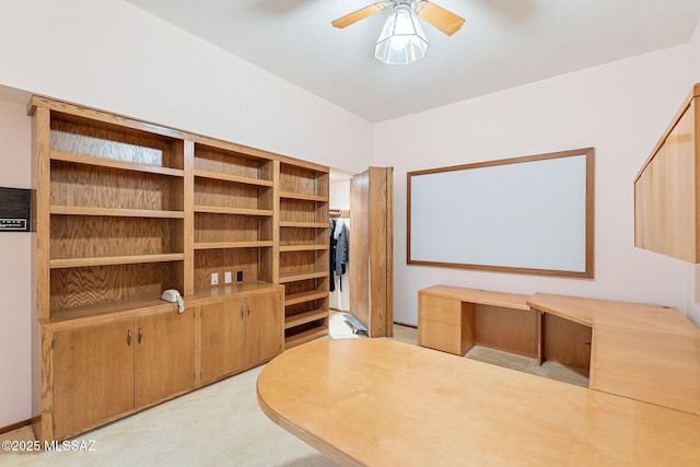 32551 S Moyza Ranch Rd, Amado, AZ 85645 - interior space featuring light carpet and ceiling fan