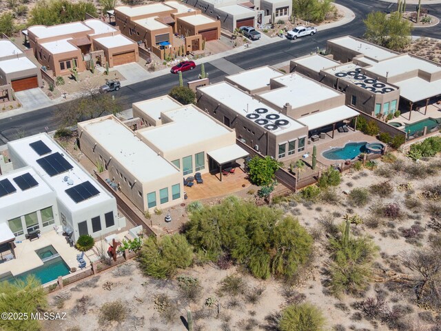 drone / aerial view featuring a residential view
