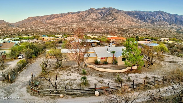 15690 N Roadrunner Ridge Ln, Tucson, AZ 85739 - birds eye view of property with a mountain view