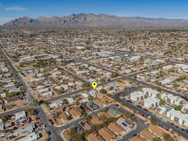 aerial view featuring a mountain view
