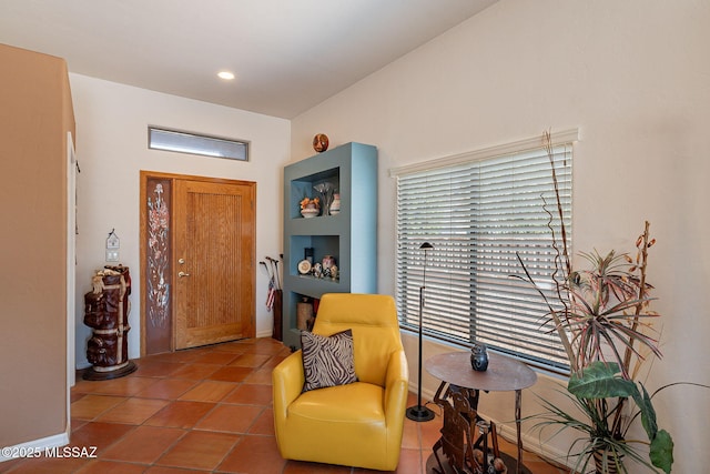 3437 S Abrego Dr, Green Valley, AZ 85614 - living area with baseboards, tile patterned floors, and recessed lighting