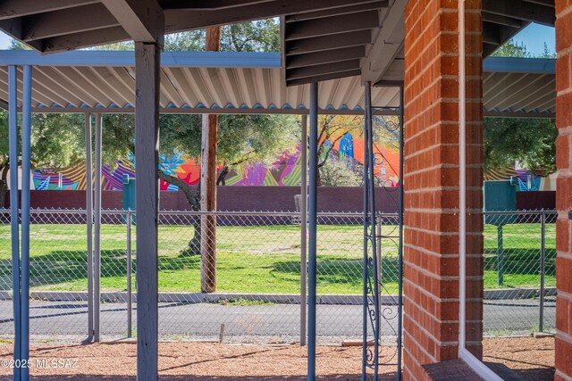 exterior details with fence