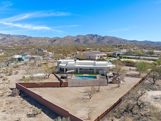 2891 N Wentworth Rd, Tucson, AZ 85749 - drone / aerial view featuring a mountain view