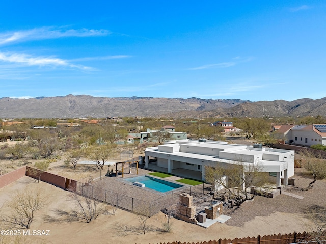 2891 N Wentworth Rd, Tucson, AZ 85749 - bird's eye view with a mountain view