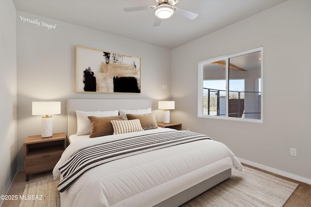 2891 N Wentworth Rd, Tucson, AZ 85749 - bedroom with baseboards and a ceiling fan