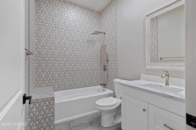 2891 N Wentworth Rd, Tucson, AZ 85749 - bathroom with bathtub / shower combination, toilet, and vanity