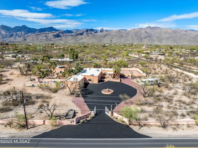 aerial view featuring a mountain view