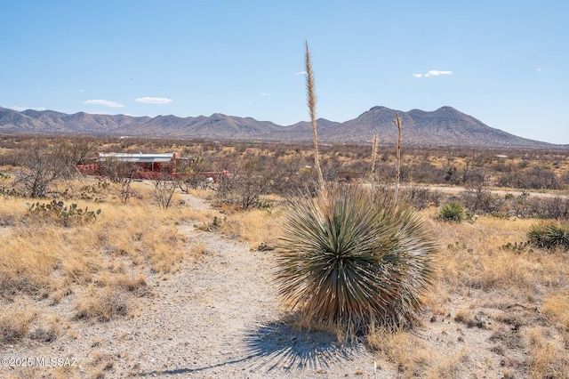 view of mountain feature featuring view of desert