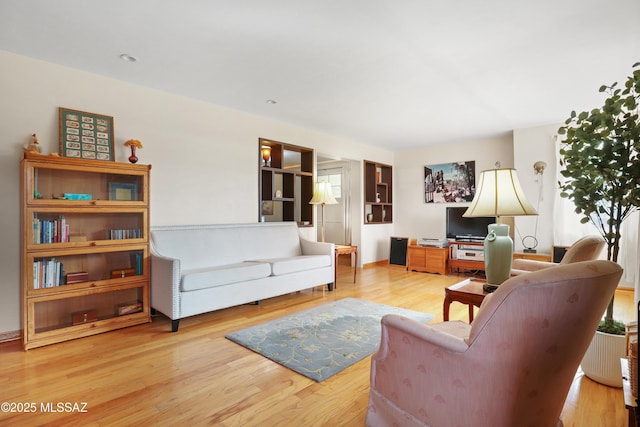 living room featuring wood finished floors