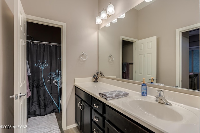 full bathroom featuring vanity