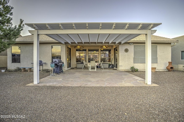 62583 E Amberwood Dr, Saddlebrooke, AZ 85739 - view of patio featuring area for grilling and a pergola