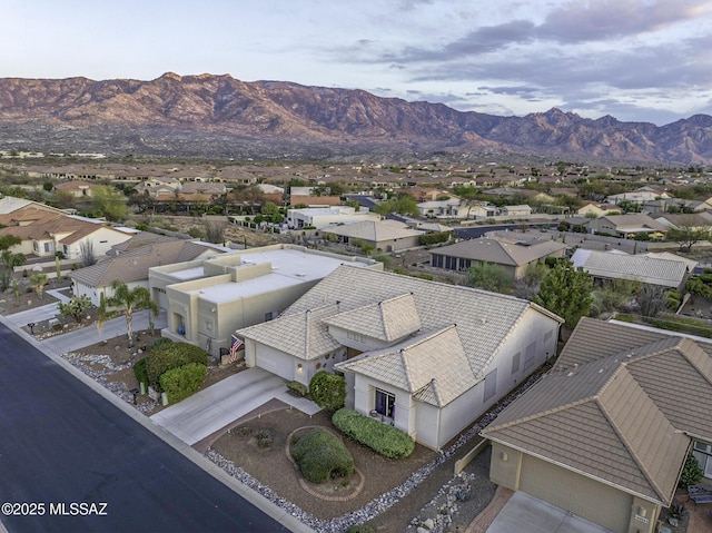 62583 E Amberwood Dr, Saddlebrooke, AZ 85739 - aerial view featuring a mountain view and a residential view