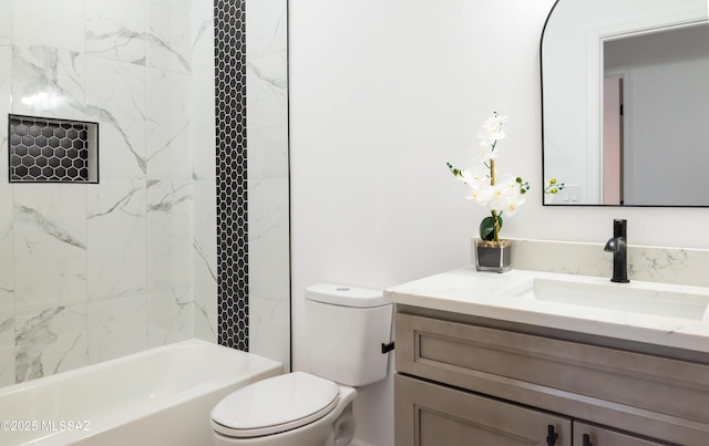 1686 Circulo Bahia, Rio Rico, AZ 85648 - bathroom featuring toilet, vanity, and shower / bath combination