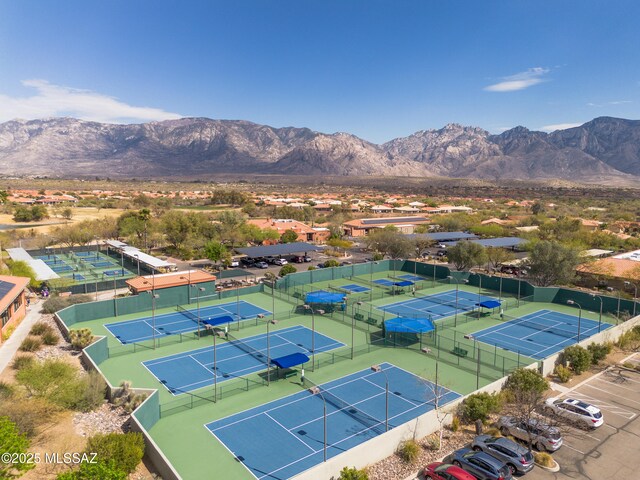 aerial view featuring a mountain view