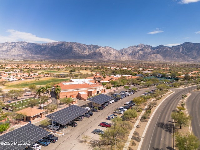 bird's eye view with a residential view and a mountain view