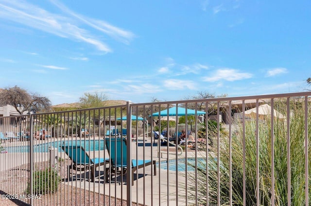 pool with fence