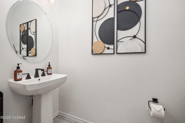10150 S Rolling Water Dr, Vail, AZ 85641 - bathroom with baseboards and marble finish floor