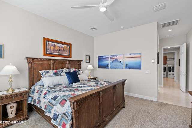 61663 E Talc St, Oracle, AZ 85623 - living area with visible vents, ceiling fan, and light tile patterned floors