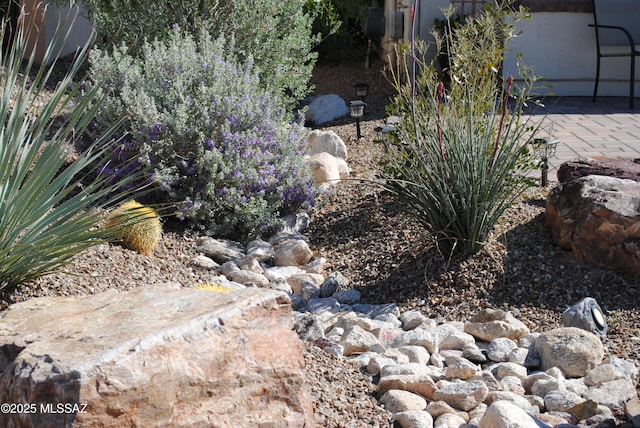 61663 E Talc St, Oracle, AZ 85623 - mediterranean / spanish-style home with an attached garage, driveway, stucco siding, and a fenced front yard