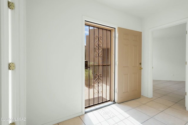 interior space featuring light tile patterned floors