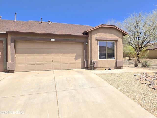 back of property with stucco siding