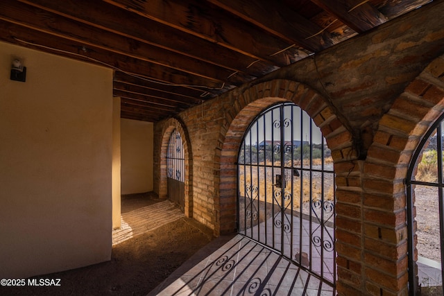 interior space featuring a gate