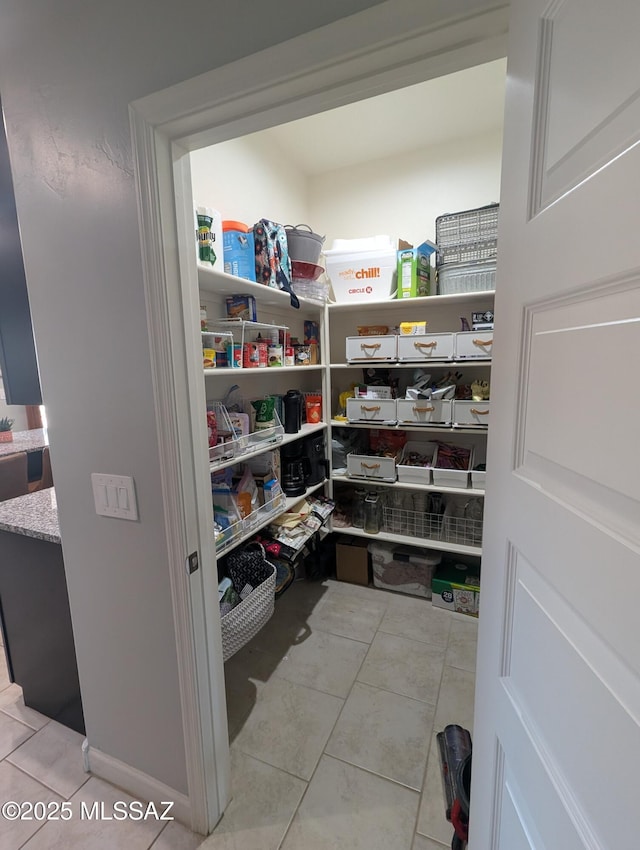 view of storage area