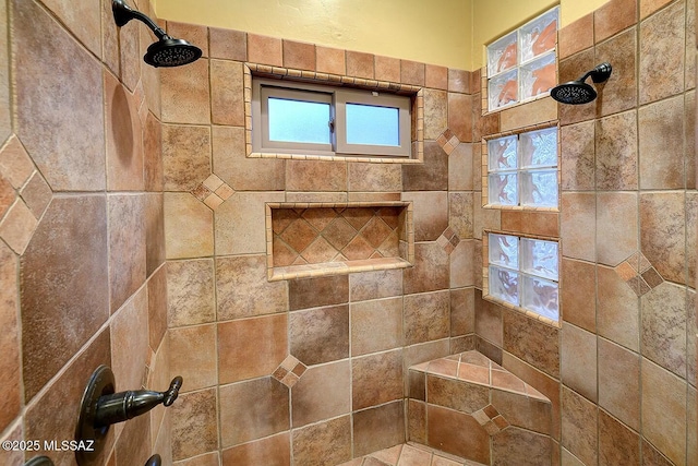 details with tiled shower