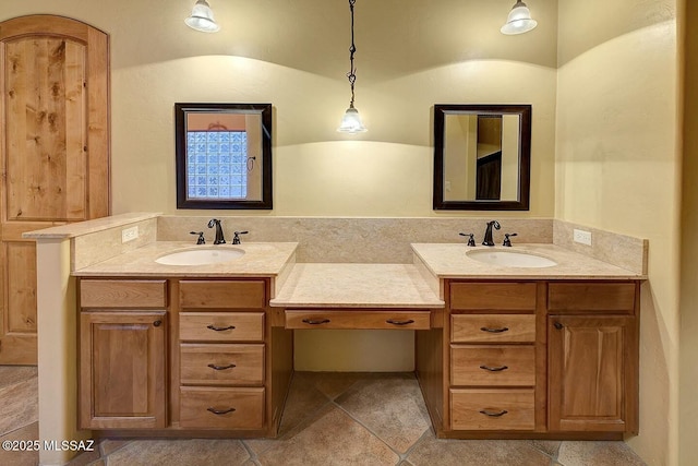 full bath featuring double vanity and a sink