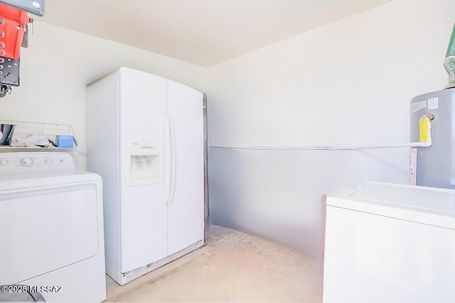 washroom featuring independent washer and dryer and laundry area