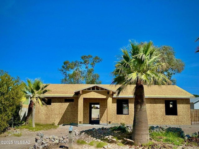 view of front of home with stucco siding