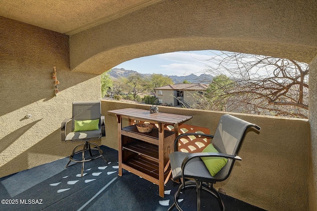 5751 N Kolb Rd Unit 41201, Tucson, AZ 85750 - view of patio / terrace featuring a balcony and a mountain view