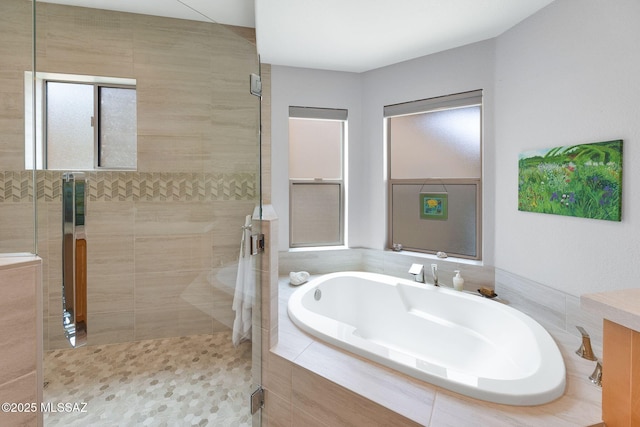 39425 S Mchaney Ct, Tucson, AZ 85739 - full bathroom featuring a garden tub and a stall shower