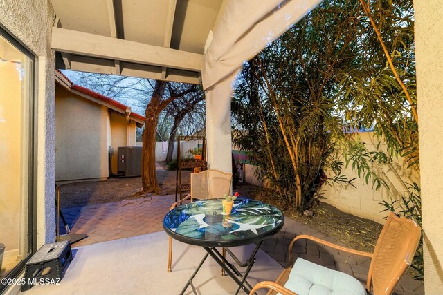 view of patio / terrace with a fenced backyard