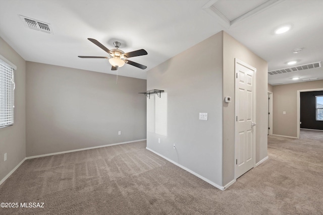 12272 W Reyher Farms Loop, Marana, AZ 85653 - spare room with carpet floors, a ceiling fan, and recessed lighting