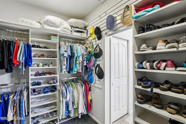 view of walk in closet