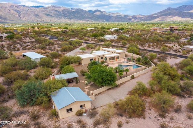 aerial view featuring a mountain view