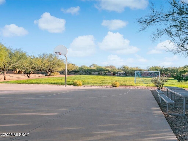 view of sport court featuring community basketball court