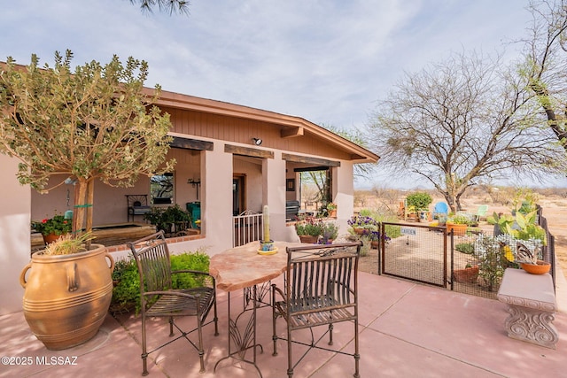 view of patio / terrace featuring outdoor dining space