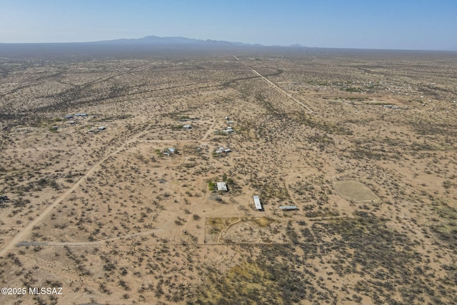 bird's eye view featuring a mountain view and a desert view