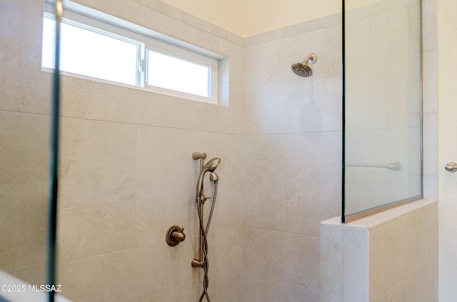 full bathroom with a walk in shower