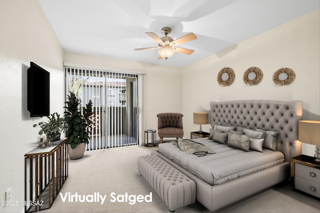 5751 N Kolb Rd Unit 2101, Tucson, AZ 85750 - bedroom featuring carpet, a ceiling fan, and access to exterior