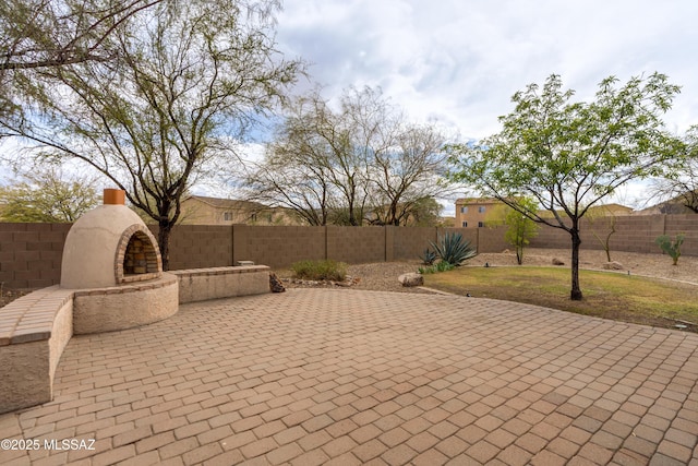 view of patio / terrace with a fenced backyard