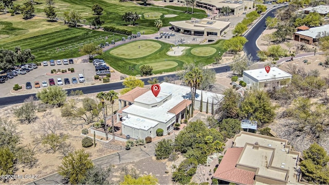 bird's eye view featuring view of golf course
