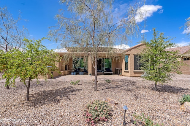 14082 N Tiyo Point Trl, Marana, AZ 85658 - rear view of property featuring a patio and stucco siding