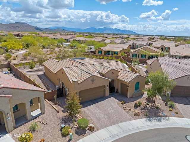 14082 N Tiyo Point Trl, Marana, AZ 85658 - bird's eye view featuring a mountain view and a residential view